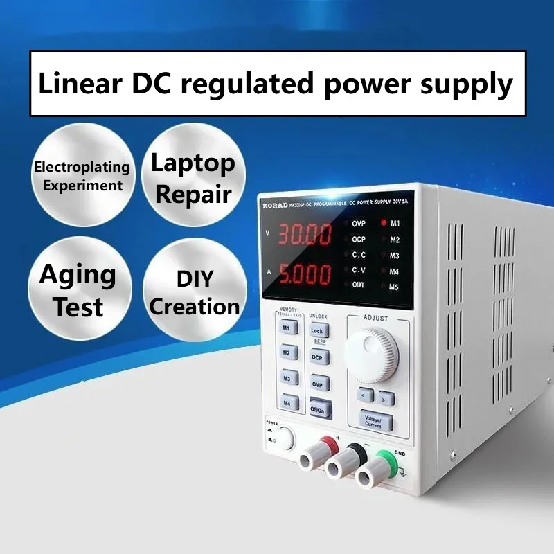 High Precision Dc Power Supply 30V 10A - مصدر طاقة تيار مستمر خطي منظم