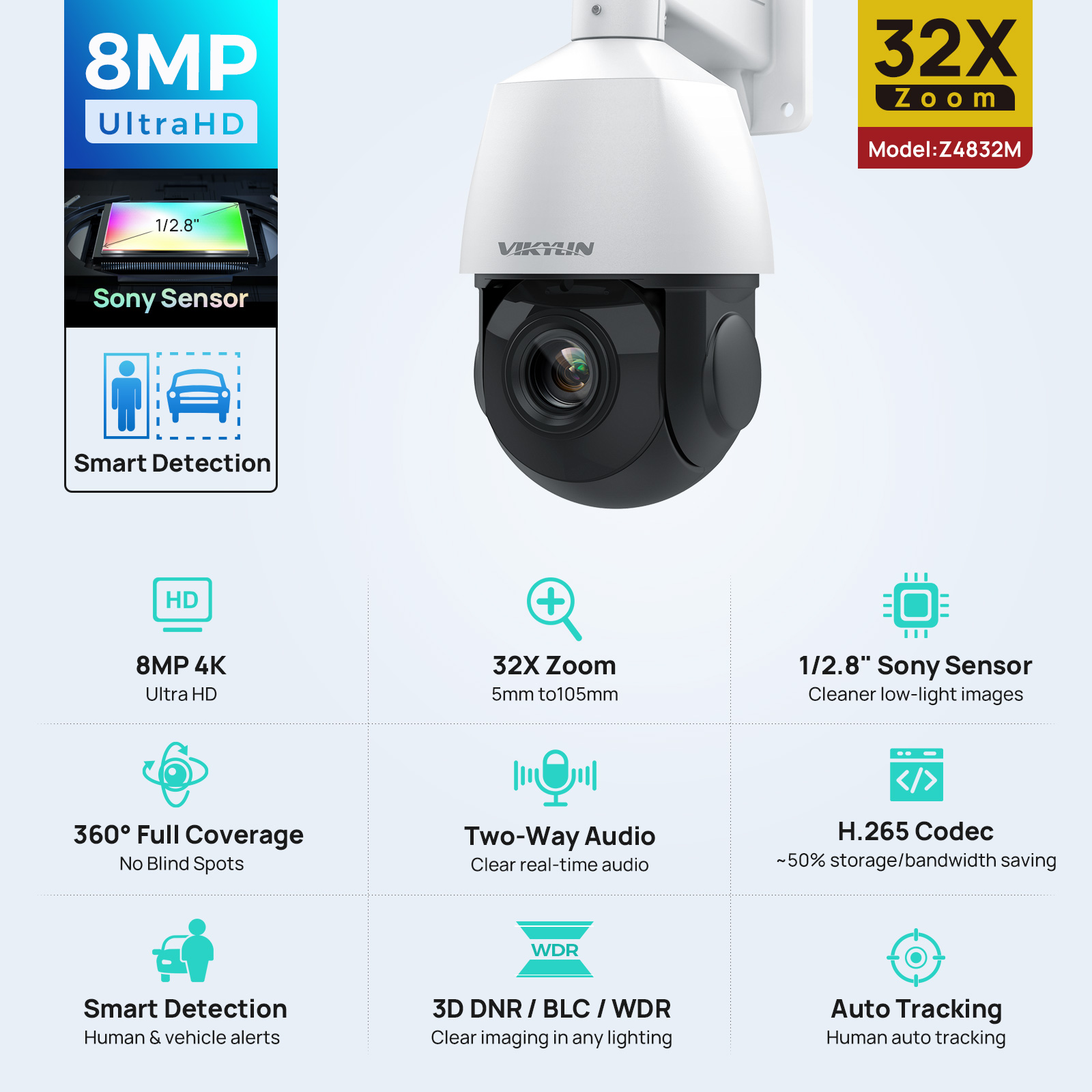 4K Microscope Camera Sony Sensor - كاميرا مراقبة أمنية فيكيلين 4K بدقة
