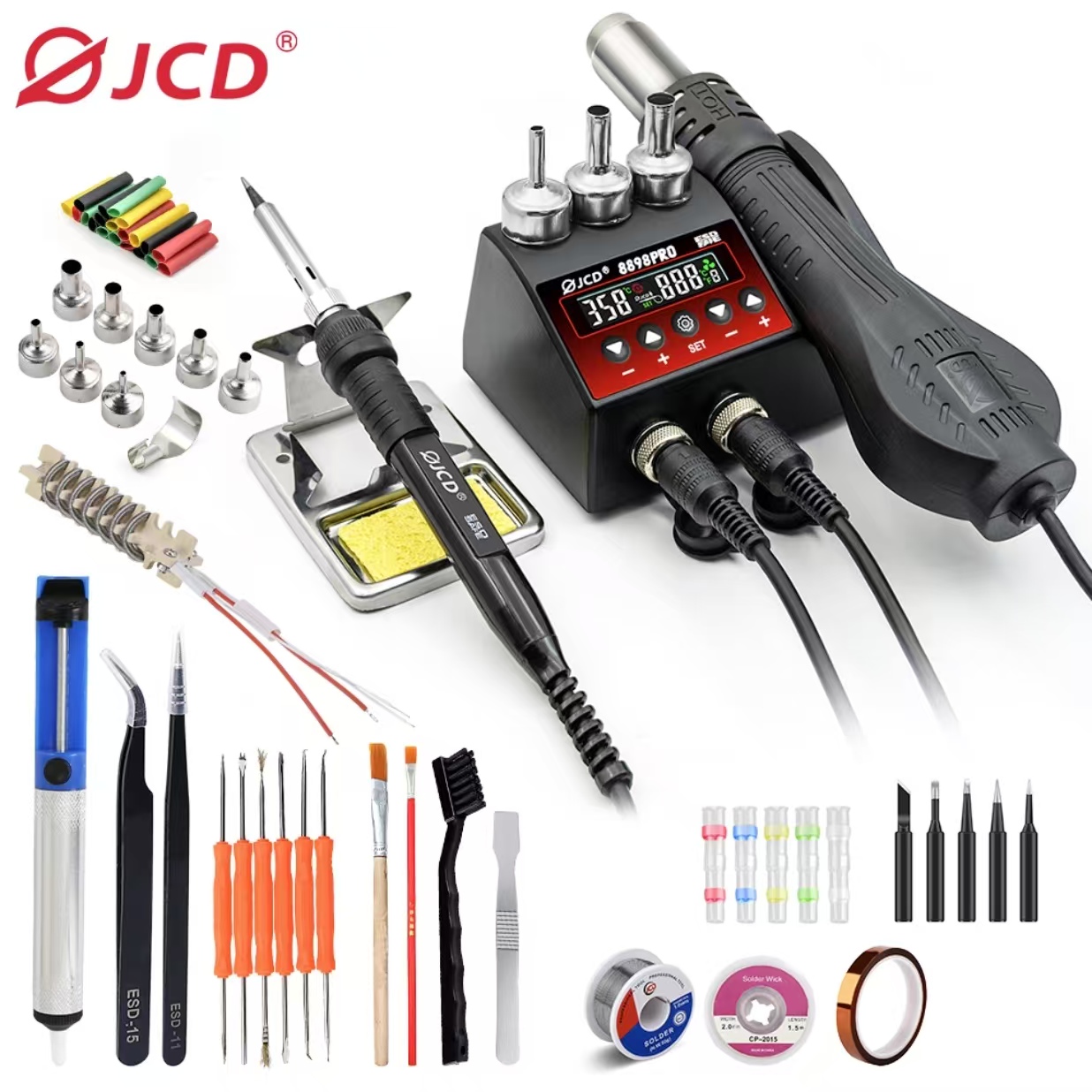 2 In 1 Soldering Rework Station 750W - 750 واط مصلحة الارصاد الجوية محطة