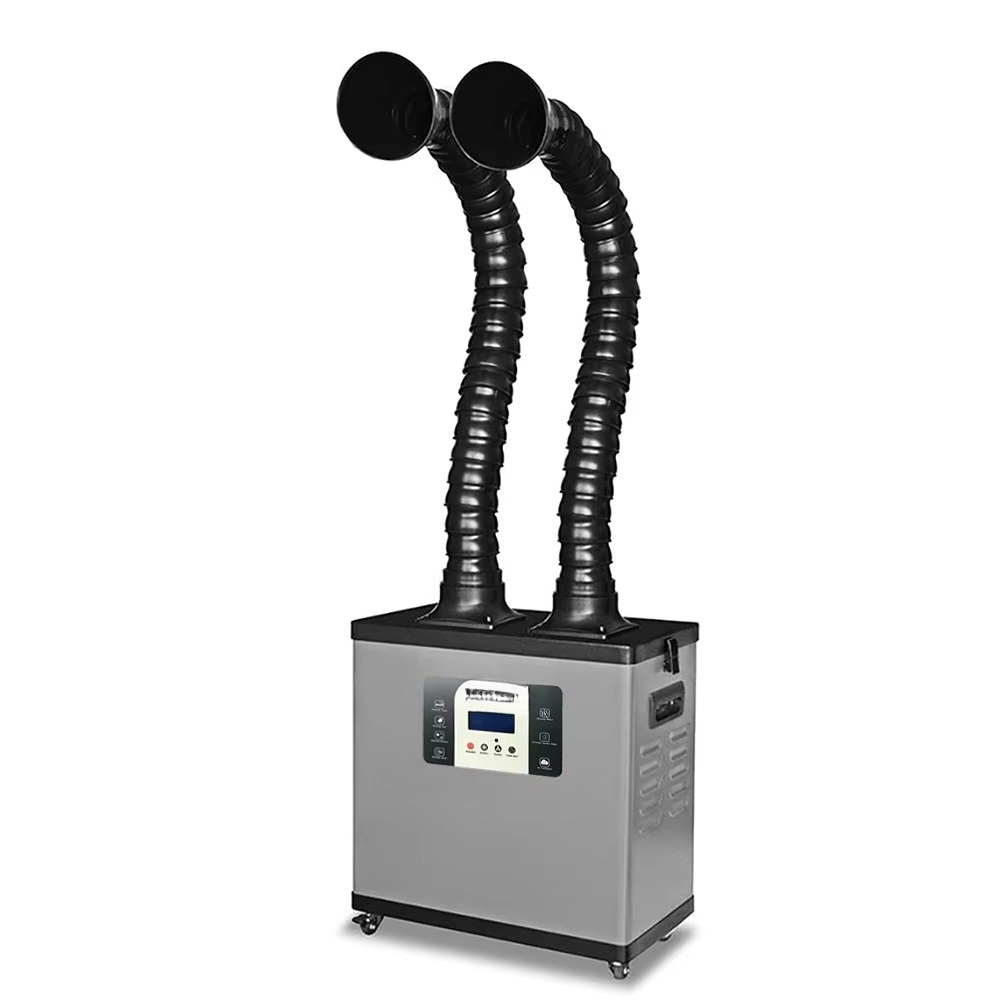 Fume Extractor Soldering Dual Arm - C200Y المحمولة عالية الطاقة المزدوجة الأسلحة