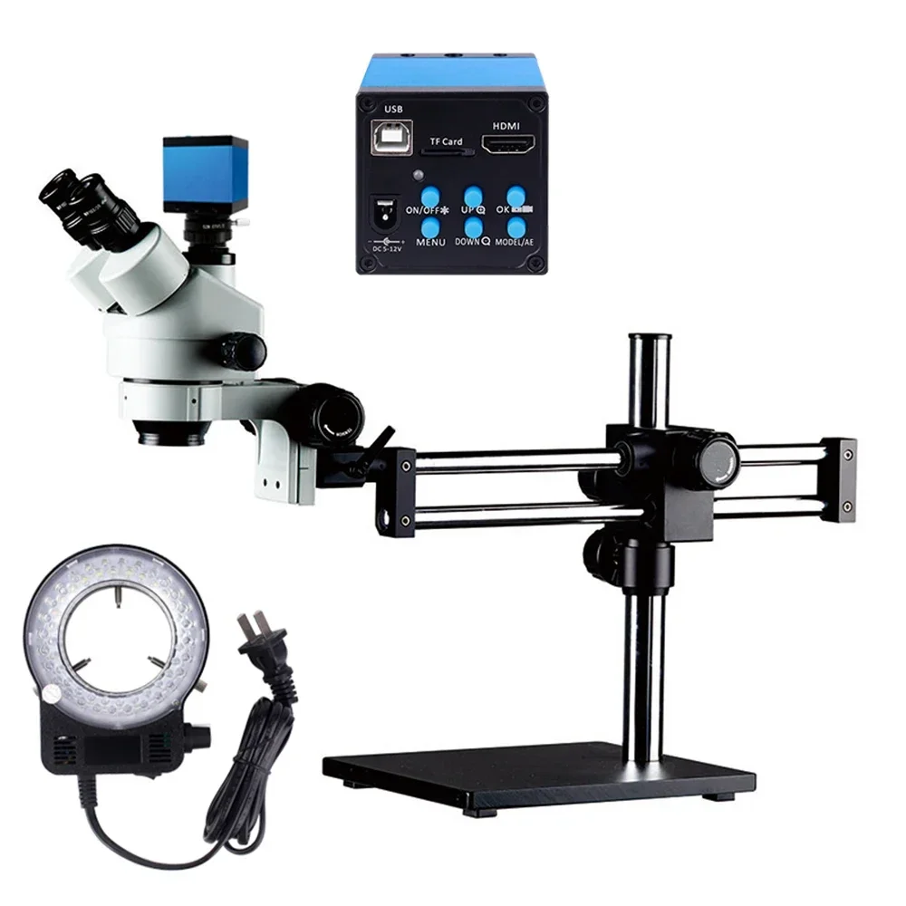 Trinocular Stereo Microscope 7X-45X - 2026/مجهر ستريو ثلاثي العدسات بقاعدة ثابتة