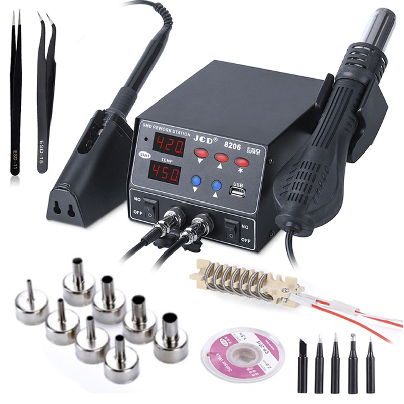 2 In 1 Soldering Rework Station 750W - محطة لحام JCD 8206 2 في