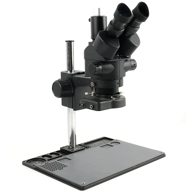 Trinocular Stereo Microscope 7X-45X - 7X- 45X Zoom الصناعية Simul-focal سبائك