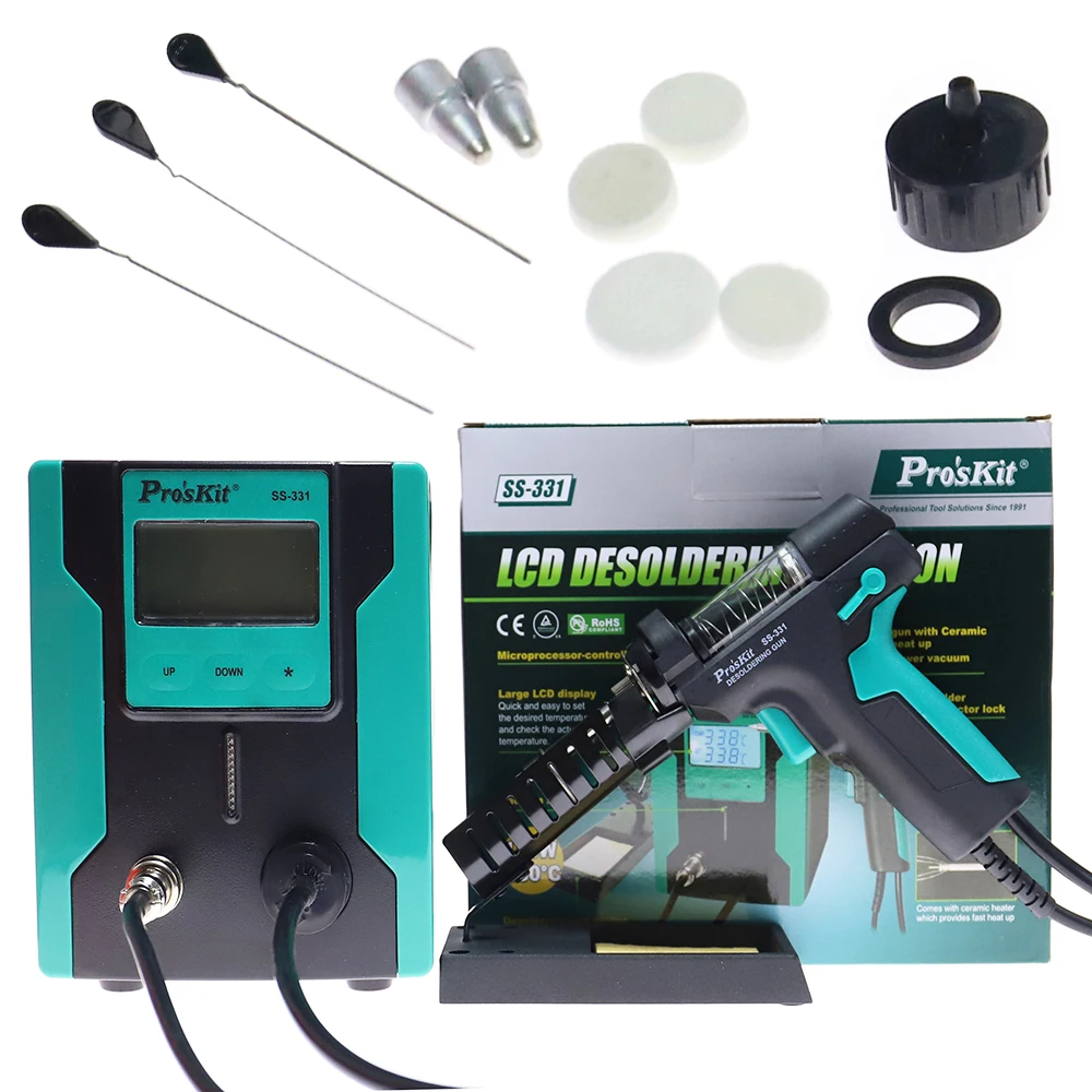 Desoldering Pump Electric Vacuum Station - محطة لحام كهربائية رقمية LCD طراز