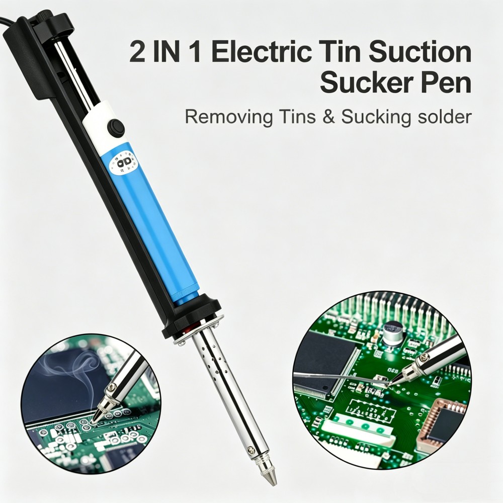 قلم إزالة اللحام الكهربائي بقو - مراجعة Desoldering Pump Electric Vacuum Station وسعره