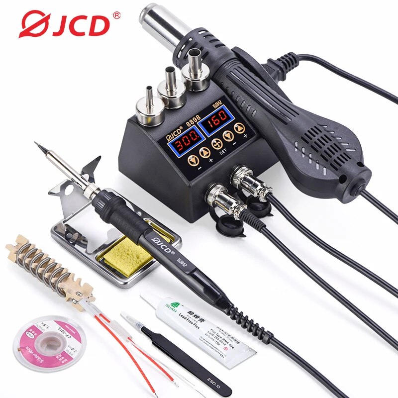 محطة لحام ، 1.2 W ، 2 في 1 ، م - مراجعة 2 In 1 Soldering Rework Station 750W وسعره