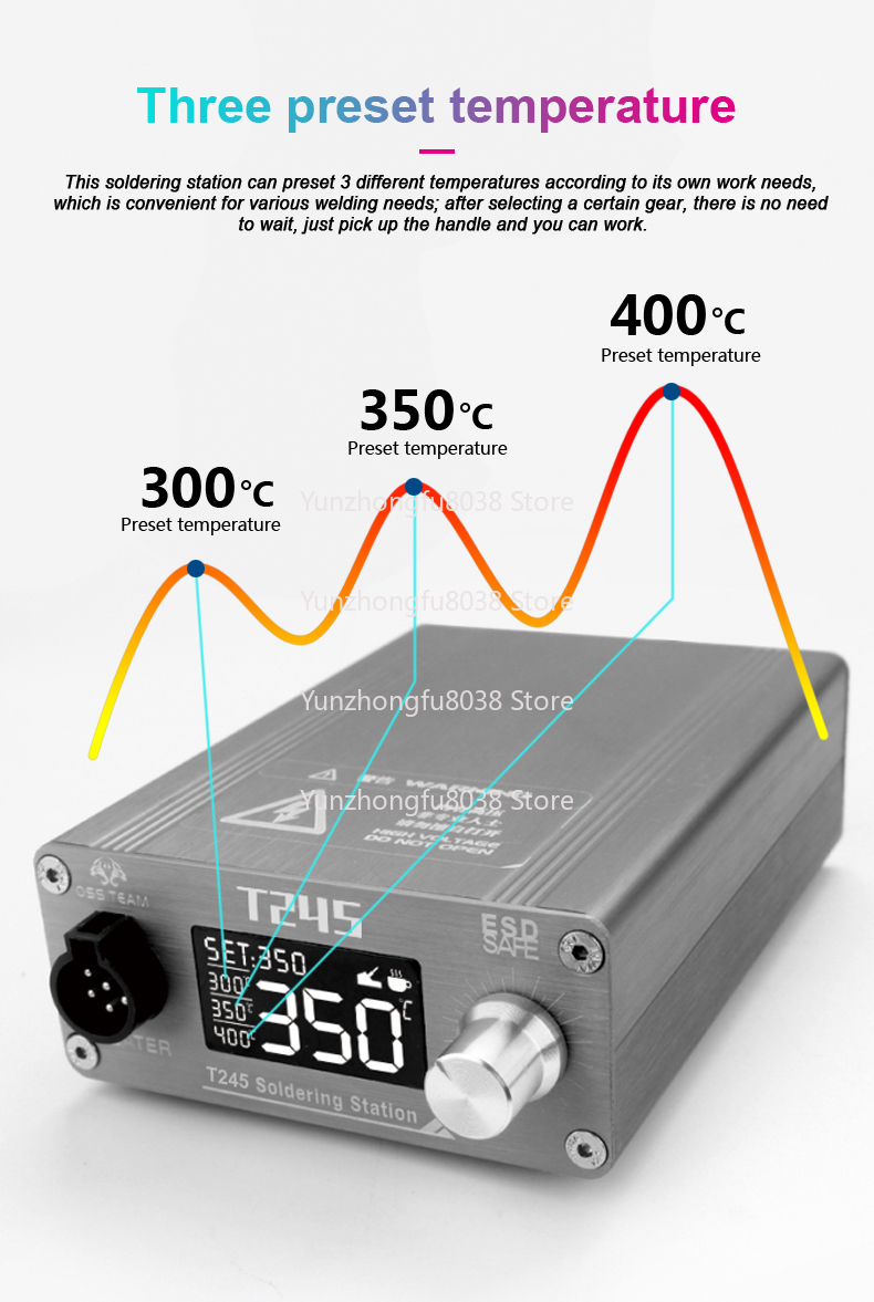 محطة لحام T245 130 واط 3s التد - مراجعة C245 Soldering Station 130W وسعره