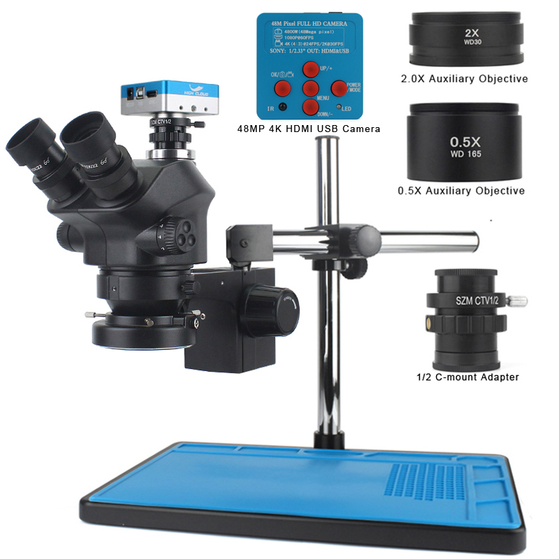 كاميرا فيديو بدقة 48 ميجابكسل  - مراجعة Simul-Focal Industrial Microscope 4K Hdmi وسعره