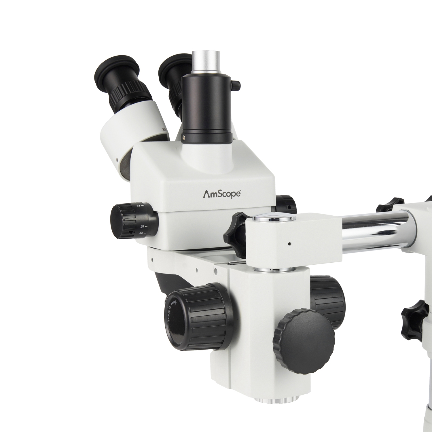 رأس مجهر ستيريو ثلاثي العدسات  - مراجعة Trinocular Stereo Microscope 7X-45X وسعره