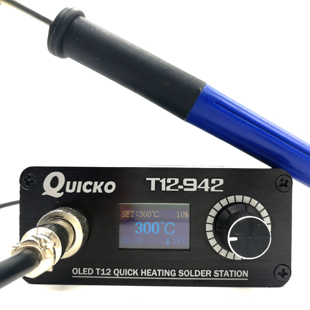 QUICKO MINI T12 STC OLED محطة  - مراجعة T12 Soldering Station Oled وسعره