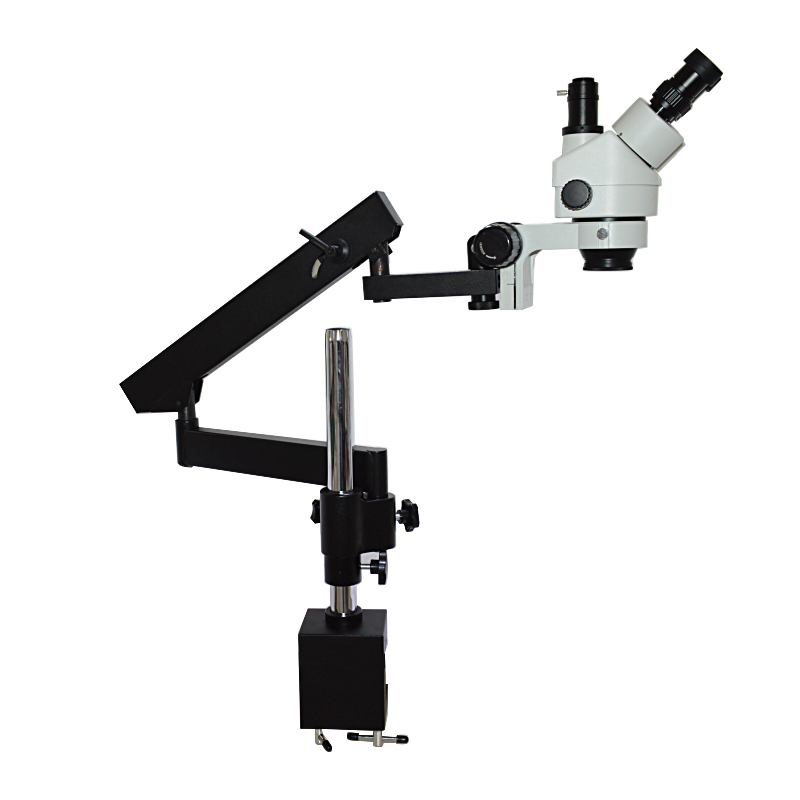 48MP 3.5X-90X مرنة تتحرك مفصلي - مراجعة Articulating Arm Boom Stand Microscope وسعره