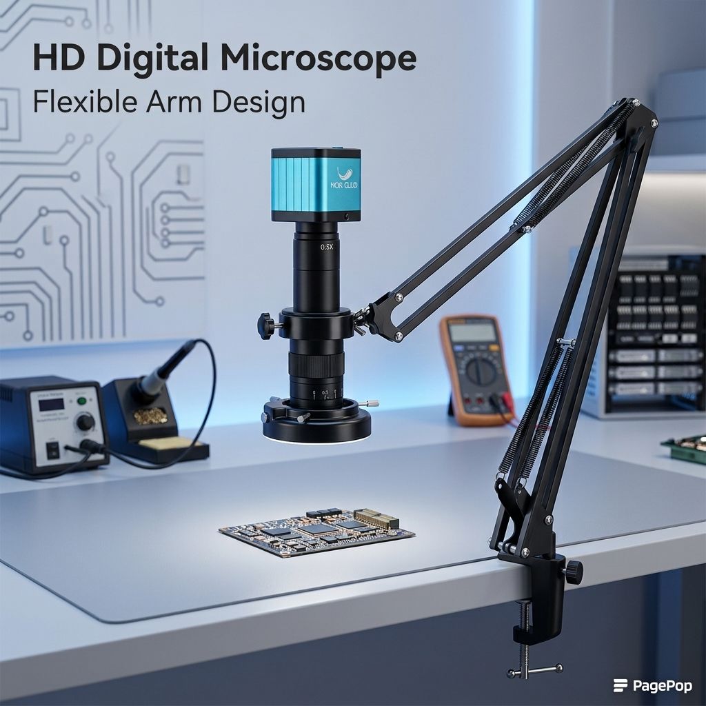 كاميرا مجهر صناعية بدقة 48 ميج - مراجعة 4K Microscope Camera Sony Sensor وسعره