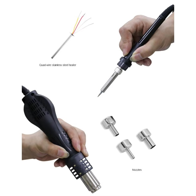 محطة لحام ATTEN AT8586 2 في 1  - مراجعة 2 In 1 Soldering Rework Station 750W وسعره