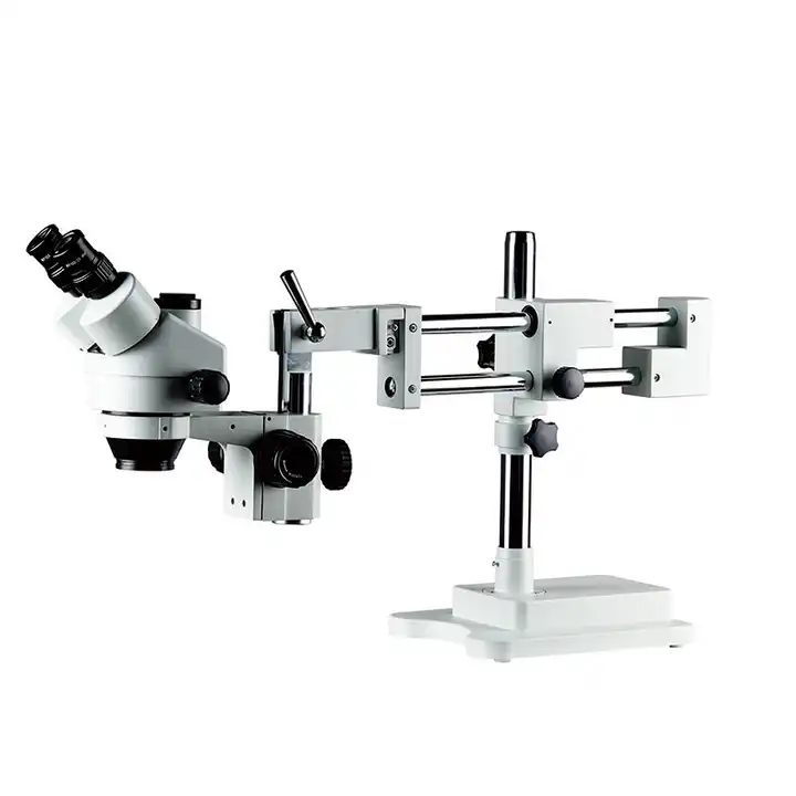 مجهر ستيريو بتكبير 7X-45X مع م - مراجعة Trinocular Stereo Microscope 7X-45X وسعره