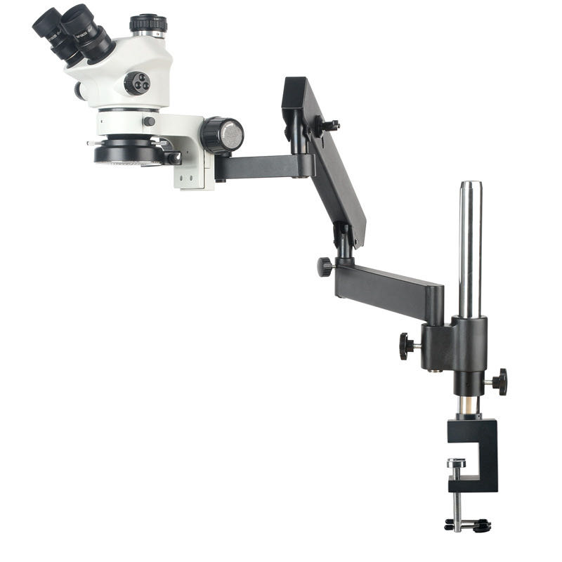 مرنة مفصلية الذراع حركة كبيرة  - مراجعة Articulating Arm Boom Stand Microscope وسعره