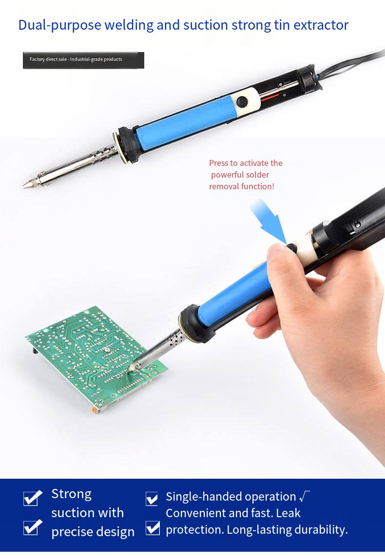 قلم شفط القصدير الكهربائي 110  - مراجعة Desoldering Pump Electric Vacuum Station وسعره