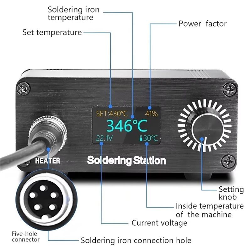 محطة لحام رقمية محمولة ABYN-Pr - مراجعة T12 Soldering Station Oled وسعره