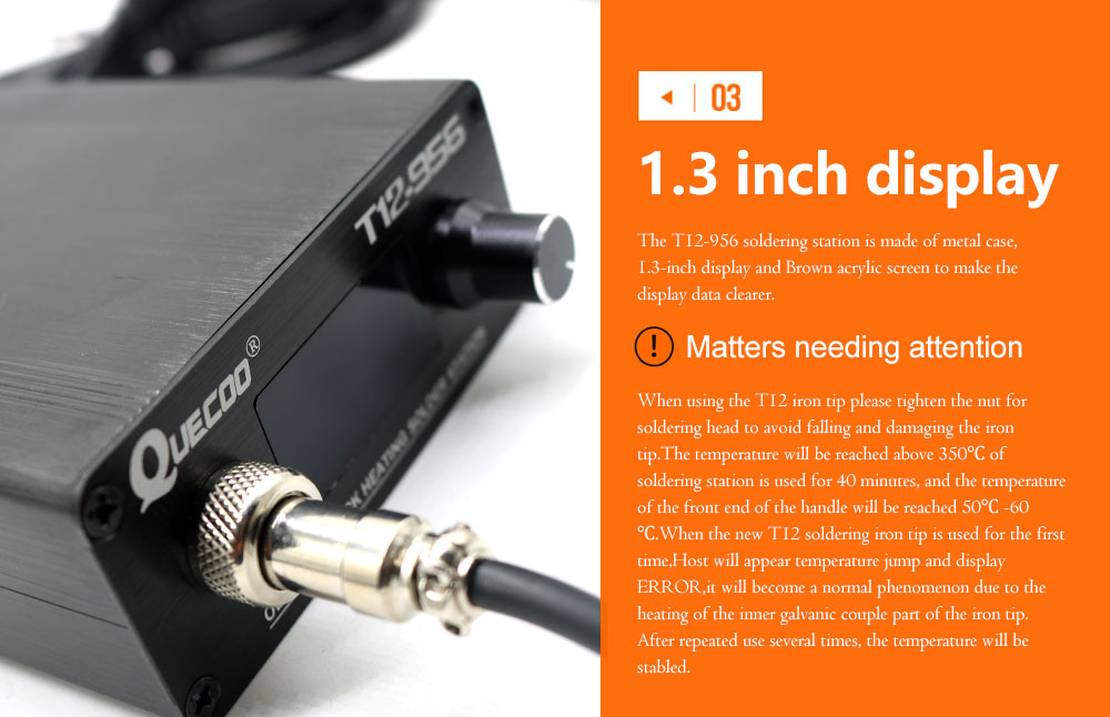 QUECOO T12-956 محطة لحام رقمية - مراجعة T12 Soldering Station Oled وسعره