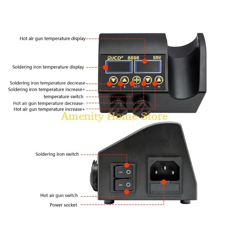 F26C 2 في 1 لحام الحديد محطة إ - مراجعة 2 In 1 Soldering Rework Station 750W وسعره