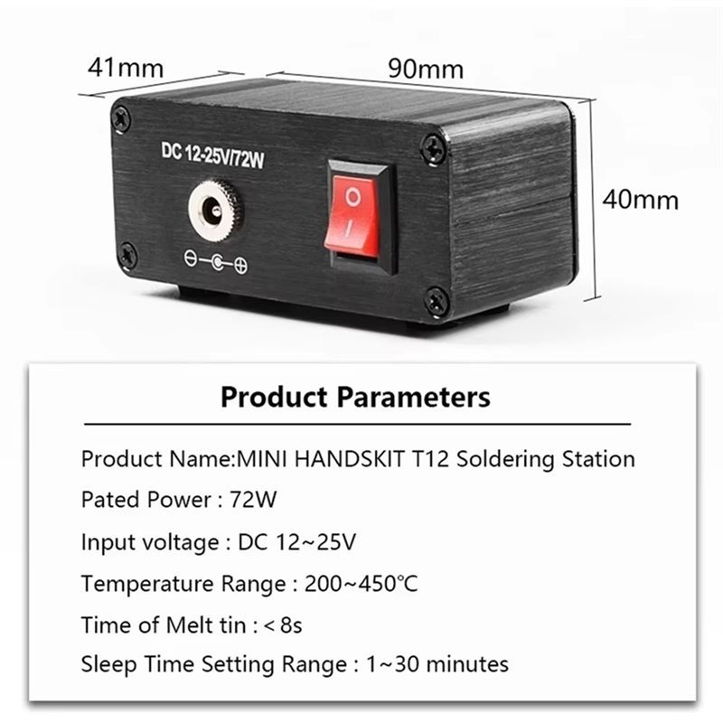 محطة لحام رقمية B03C-T12 محمول - مراجعة T12 Soldering Station Oled وسعره