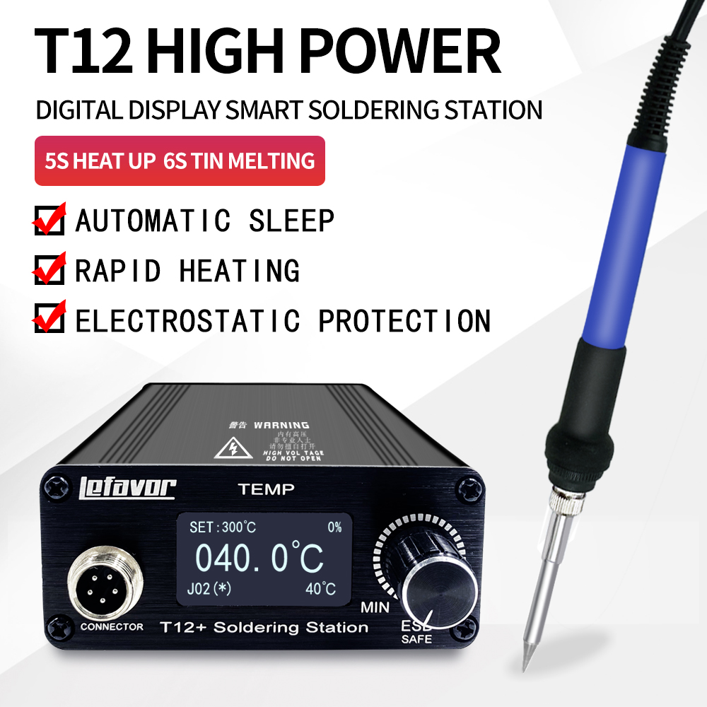 T12 + محطة لحام سبيكة لحام 1.3 - مراجعة T12 Soldering Station Oled وسعره